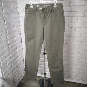 Eddie Bauer Legend Wash Stretch Ladies Size 8 Green Curvy Straight Pants